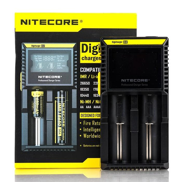 Nitecore D2 Battery Charger - 2 Bay - ejuicesoutlet
